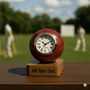Cricket Ball Clock With Personalised Wood Plinth, thumbnail 1 of 12