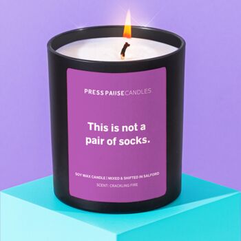 'This Is Not A Pair Of Socks' Christmas Candle, 3 of 5