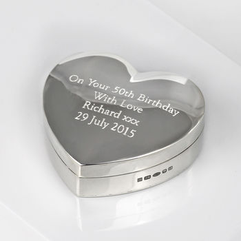 Solid Sterling Silver Heart Shaped Box, 5 of 5
