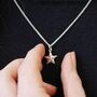 Sterling Silver Origami Star Charm Necklace, thumbnail 1 of 6