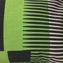 Combed Stripe Cushion, Pea Green, Black + Grey, thumbnail 4 of 5