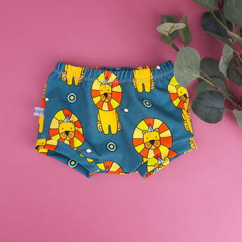 Illustrated 'Circus Lion' Print Baby And Toddler Shorts, 3 of 7