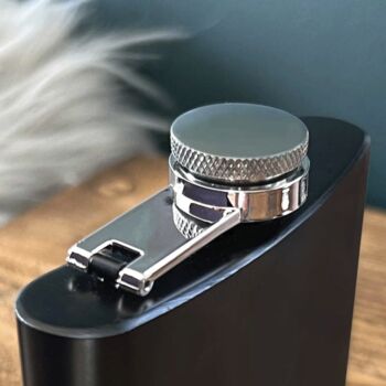 Personalised Shirt And Jacket Engraved Wedding 6oz Hip Flask, 4 of 5