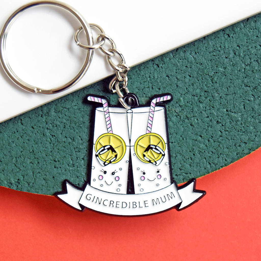 Funny Gin Keyring Gift For Mum By Of Life & Lemons