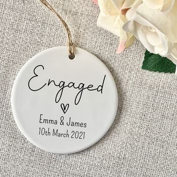Personalised Ceramic Engagement Keepsake, 4 of 5
