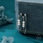 Sterling Silver Genuine Irregular Shape Pearl And Chain Earrings, thumbnail 1 of 12