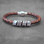 Personalised Brown Leather Secret Message Bracelet, thumbnail 4 of 4