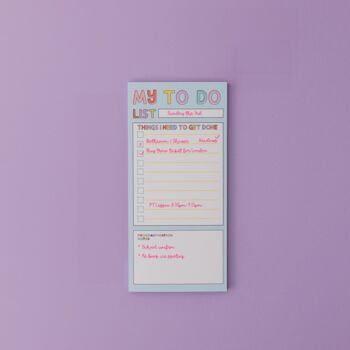 Colourful To Do List Note Pad And Deskpad Set | Daily Tear Off Notepad, 4 of 9