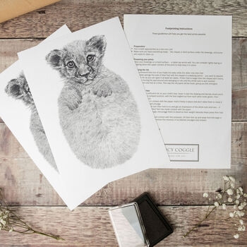 Personalised Baby Lion Cub Footprint Kit, 6 of 7