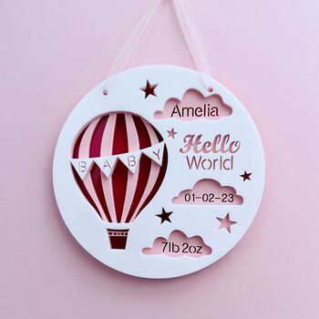 Personalised Baby Gift Keepsake Or Announcement Plaque, 3 of 10