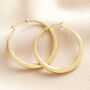 Stainless Steel Large Tapered Hoop Earrings In Gold, thumbnail 1 of 3