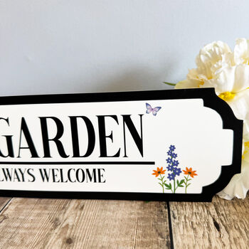 Personalised Floral Garden Sign For Home Decoration, 2 of 5