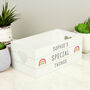 Personalised Rainbow White Wooden Storage Crate, thumbnail 4 of 4