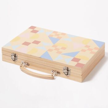 Luxury Sunnylife Wooden Backgammon Set, 3 of 4