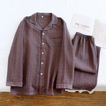 Personalised Men’s Finely Woven Cotton Pyjama Set, 2 of 7