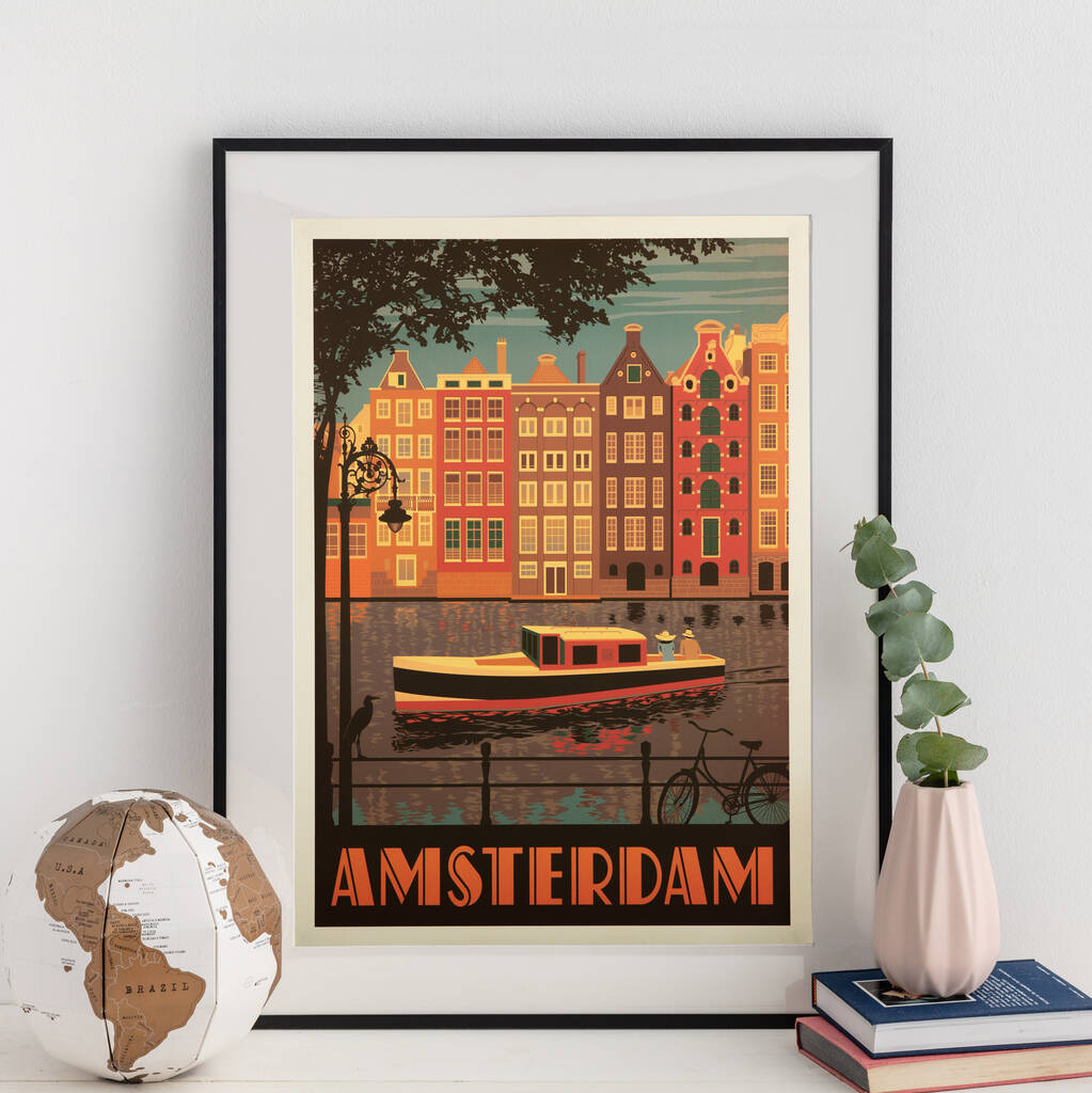 Amsterdam Travel Print By I Heart Travel Art 0883