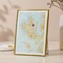 Personalised Family Vintage Map Stitch Heart Picture, thumbnail 2 of 6
