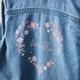 Personalised Floral Heart Children’s Denim Jacket, thumbnail 3 of 4