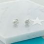 Round Genuine Diamond Studs, thumbnail 1 of 2