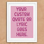 Custom Quote Vintage Style Pink Print, thumbnail 5 of 5
