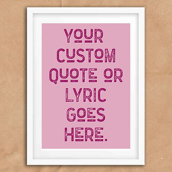 Custom Quote Vintage Style Pink Print, 5 of 5