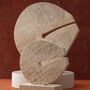 Set Of Two Coral Travertine Sculpture, thumbnail 1 of 2
