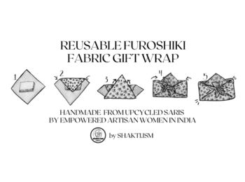 Large Fabric Gift Wrap, Reusable Furoshiki, Eco Friendly Sari Gift Wrap, 5 of 6