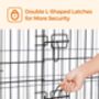 Foldable Dog Crate With Two Doors And Tray, thumbnail 5 of 7