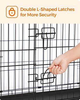 Foldable Dog Crate With Two Doors And Tray, 5 of 7