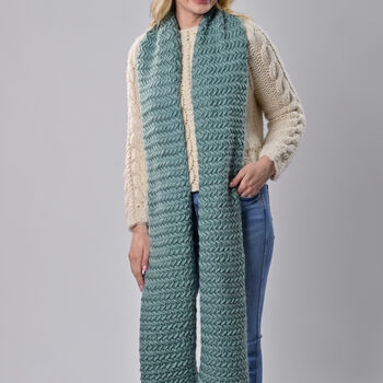 Jojo Scarf Knitting Kit Teal, 3 of 7
