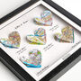 Five Personalised Heart Maps Framed Print, thumbnail 2 of 10