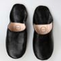 Women's Basic Moroccan Leather Slippers, thumbnail 2 of 12