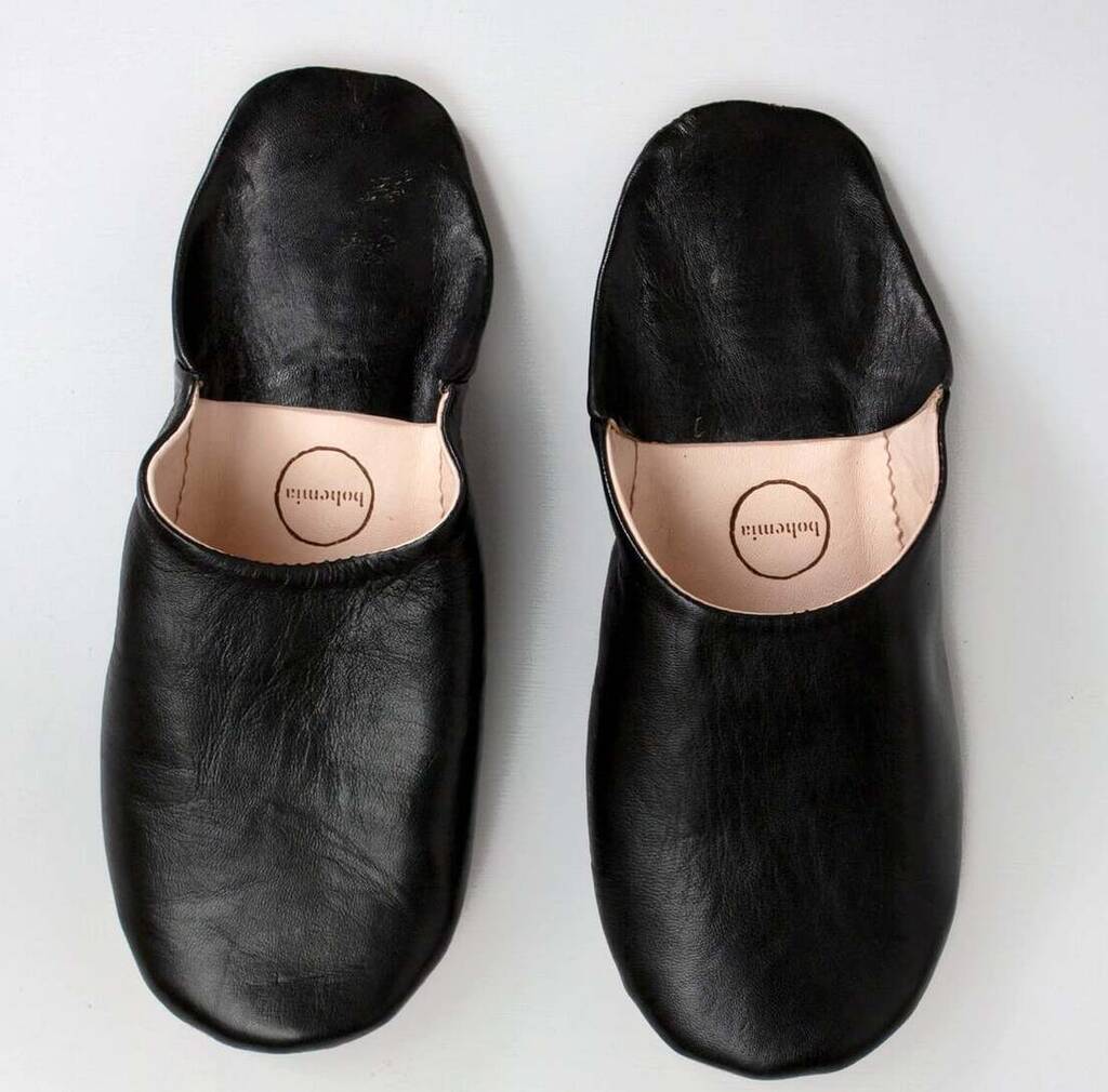 Women's Basic Moroccan Leather Slippers By Bohemia | notonthehighstreet.com