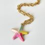 Colourful Pastel Enamel Starfish Necklace, thumbnail 3 of 7
