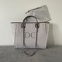 Personalised Grey Large Chain Custom Tote Bag, thumbnail 2 of 9