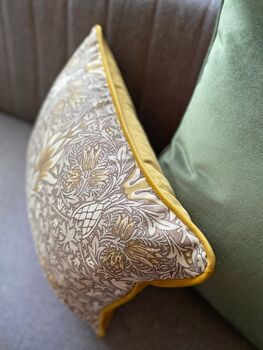 Pewter/Gold Snakeshead Morris 13' X 18' Cushion Cover, 6 of 7