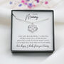 Personalised Necklace For Mum To Be, Heart Infinity Charm, From Bump Gift, Sterling Silver, thumbnail 1 of 7