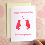 Personalised Penguins Valentine's Day Card, thumbnail 1 of 8