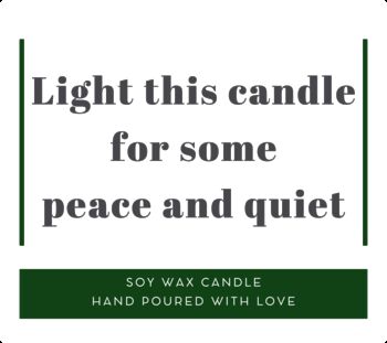 Light For Peace And Quiet Funny Relaxing Christmas Candle Gift, 8 of 8