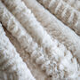 Chevron Brushed Rabbit Faux Fur Throw, thumbnail 3 of 3