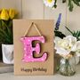 Personalised Alphabet Letter Birthday Keepsake Card, thumbnail 1 of 6