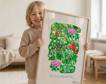 Teacher Thank You Helping Me Grow Art Print, 6 of 6