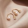Pearl 9ct Gold Ear Jacket Earrings, thumbnail 3 of 4