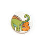 Number Three Dinosaur Card And Badge Set, thumbnail 3 of 5