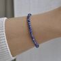 Dainty Lapis Lazuli Crystal Bracelet For Self Awareness And Peace, thumbnail 1 of 6