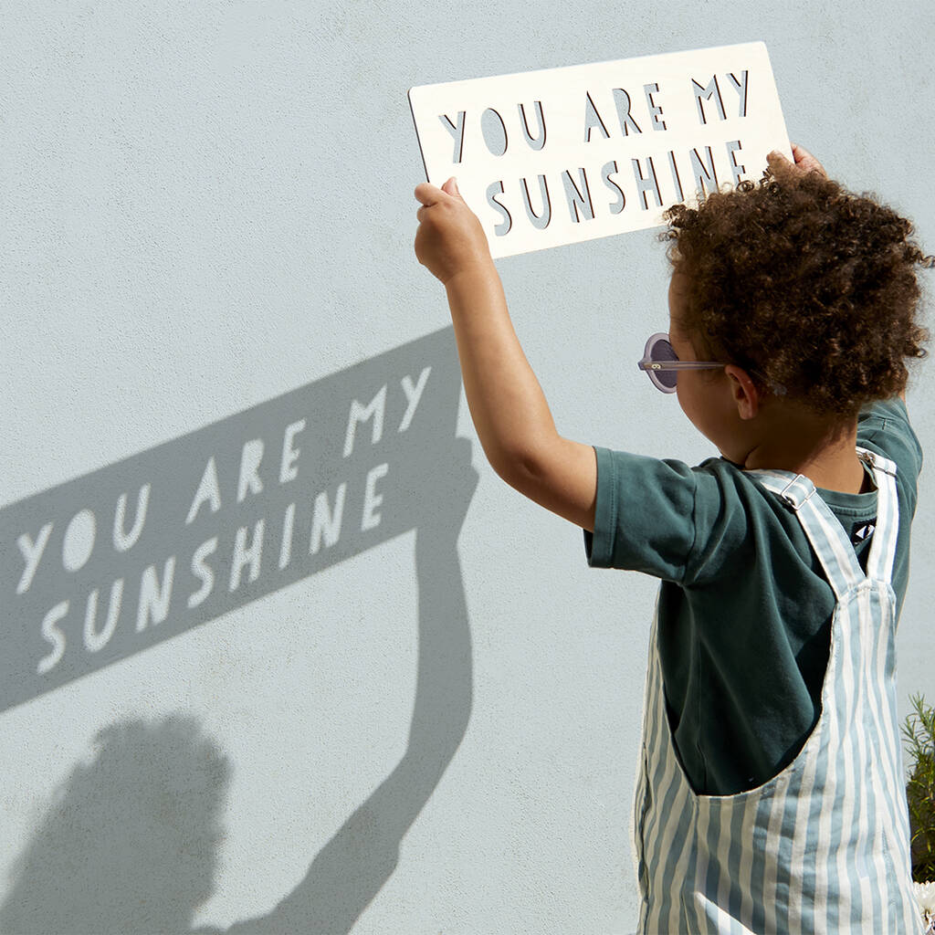 Wooden 'You Are My Sunshine' Announcement Sign, 1 of 6