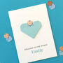 New Baby Girl Origami Heart Card, thumbnail 2 of 12