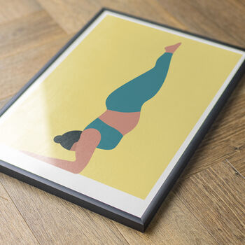 Minimal Yoga Forearm Stand Art Print, 4 of 7