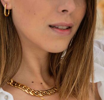 Clara Chunky Statement Gold Chain Necklace, 2 of 4
