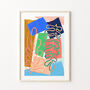 Modern Leaf Abstract Art Print, thumbnail 2 of 11